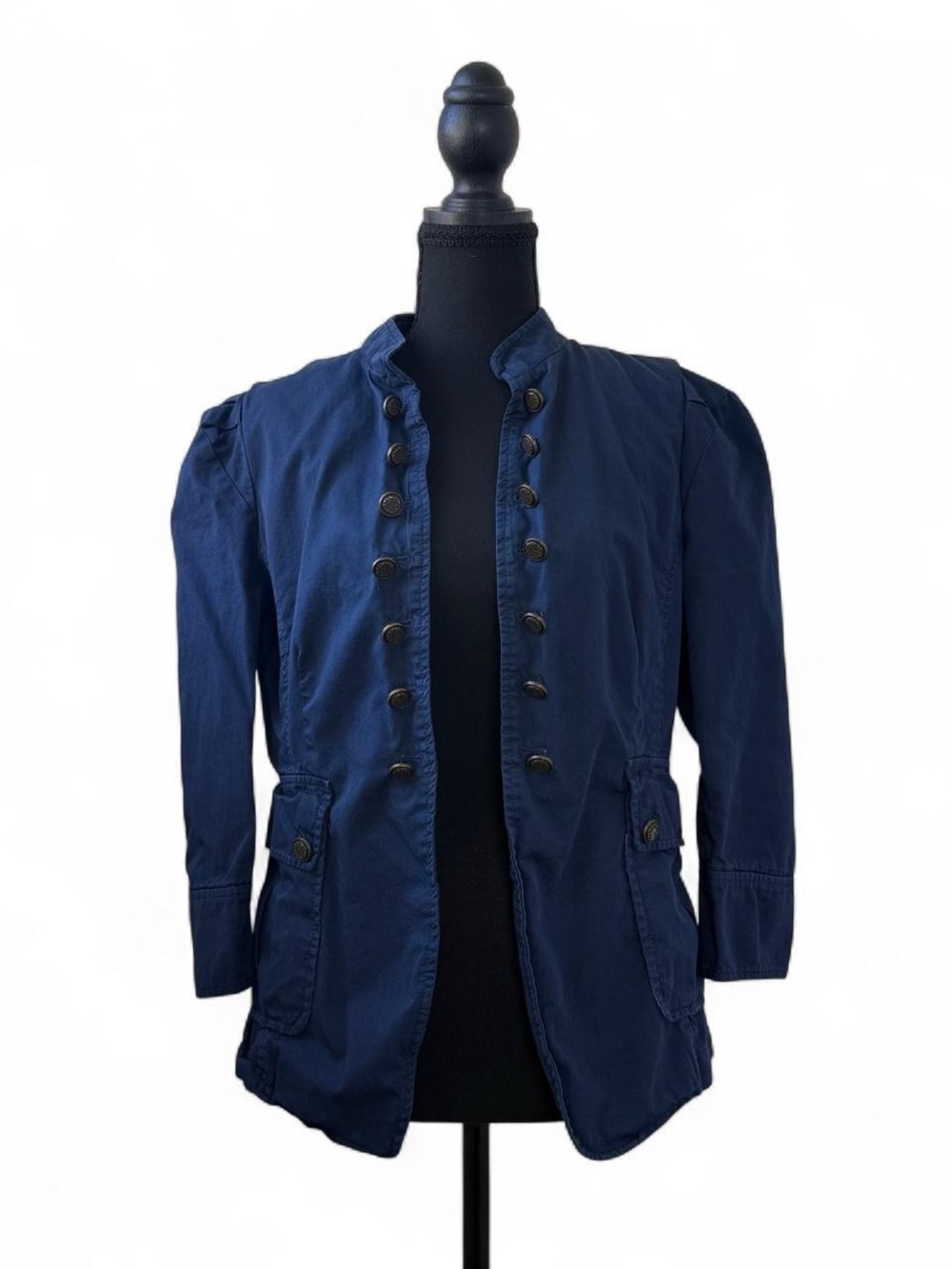 Zara Basic Navy Military Utility Jacket L